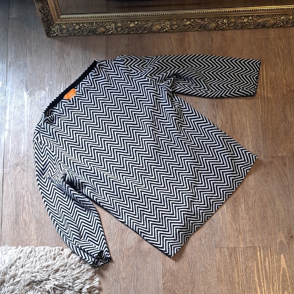 Joe Fresh Black and White Chevron Knit